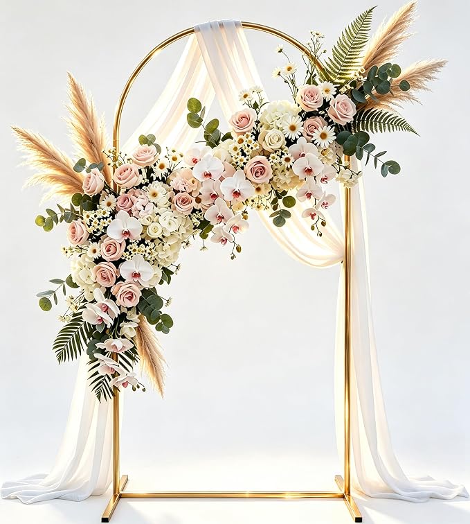 Metal Arch Backdrop Stand 7.2FT: Wedding Arch Frame by Unknown