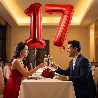 YPSelected 32 Inch Large Foil Helium Number Balloon Birthday Wedding Party 0-9 - Image 3