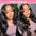 WOWANGEL 13x6 HD Lace Front Wigs Human Hair Body Wave Pre Plucked SKINLIKE 0.1mm Extremely Thin Real HD Lace Front Wigs 250% Density Glueless Human Hair Wigs for Women 24 Inch
