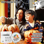 Temporary Silver Gray Hair Color Wax for Kids, Women Men Colored Hair Styling Mud, Girl Boy Teens Washable Gray Style Dye, DIY Instant Hair Coloring Gel Cream for Cosplay Halloween Children's Day
