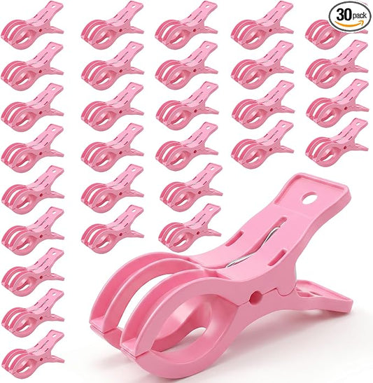 Putros 30 Pack Balloon Arch Clips 3.5 Inch Pink Spring Clamps by Putros