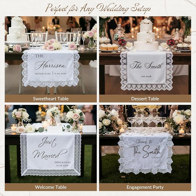Custom Linen Wedding Table Runner - Image 4