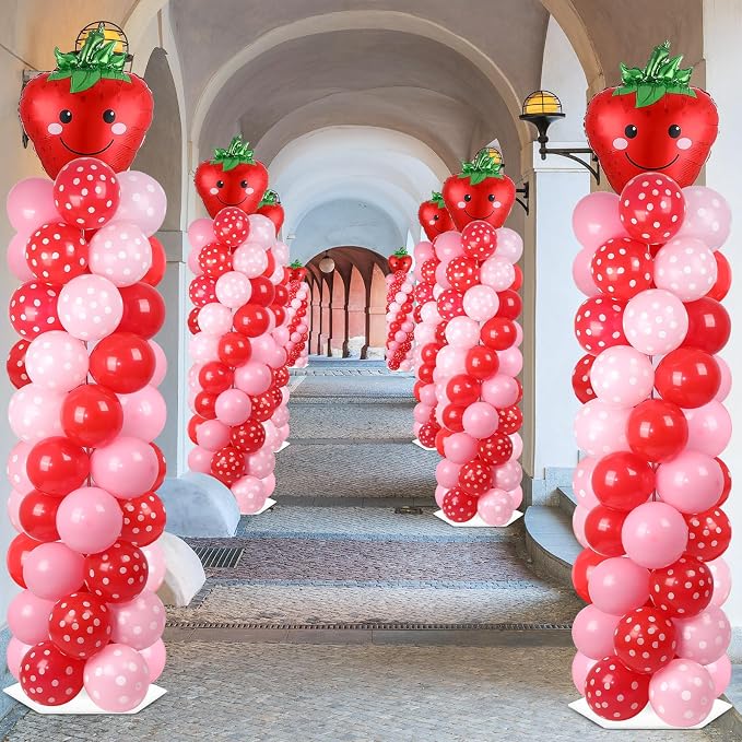 2 Sets Strawberry Party Balloon Column Stand Kit - Image 5