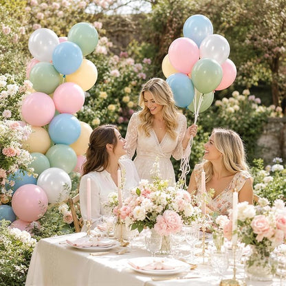 Pink Blue Green Balloons, 12 Inch 50pcs Pastel Light Baby Pink Blue Sage Dusty - Image 8