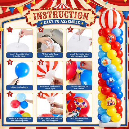Gejoy 2 Set Carnival Balloon Column Stand Kit - Image 4