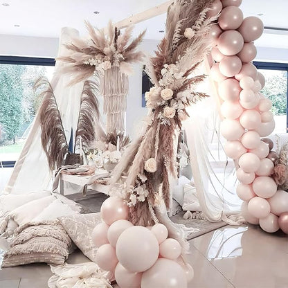 PartyWoo Beige Balloons 152pcs Different Sizes of 18 12 10 5 Inch Boho Cream - Image 5