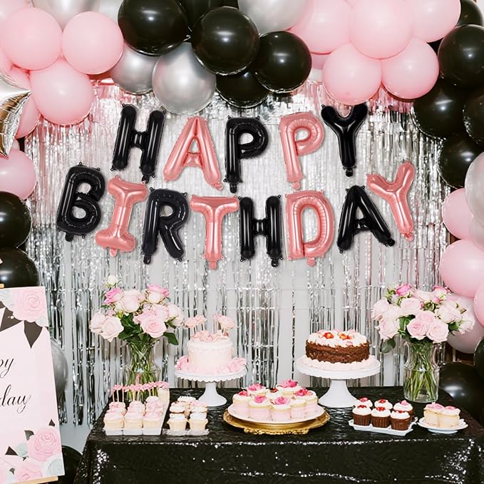 Happy Birthday Balloons Banner, Foil Balloon Personalized Name Letters Balloons - Image 5