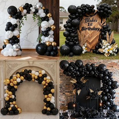 Patimate Black Balloons 150 Pack 5 Inch Matte Black Latex Balloons | Birthday - Image 5