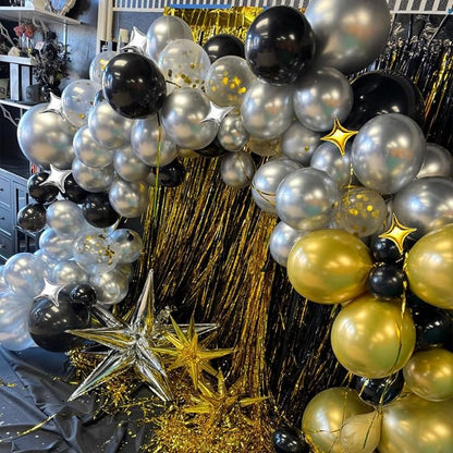Explosion Star Foil Balloons- 12 Point Star Balloons Gold Spike Balloons | Gold - Image 3