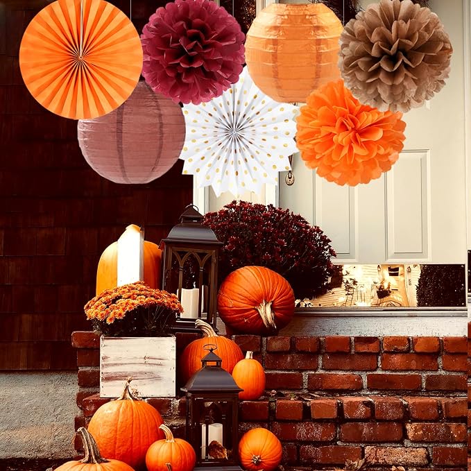 Burgundy Brown-Orange Baby-Shower Boho Party-Decorations - Image 6