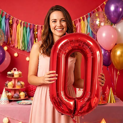 Number Balloons Red Party Balloon - Image 7