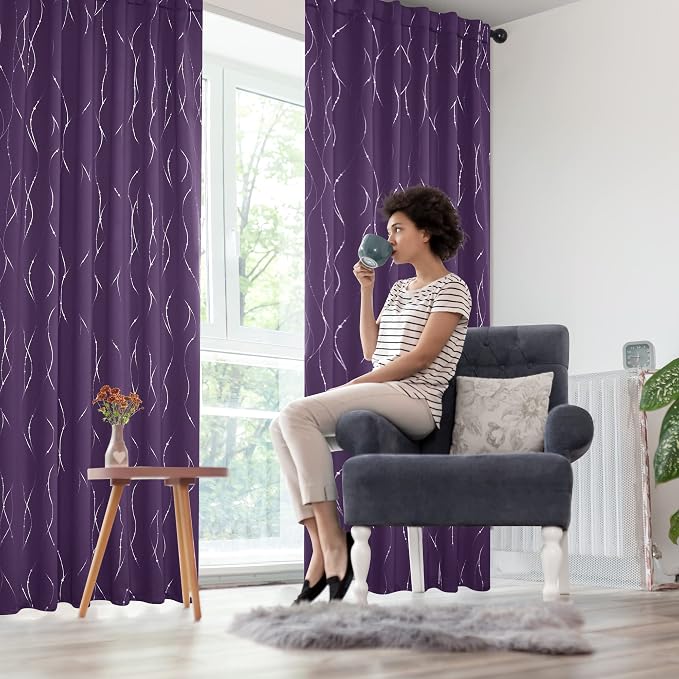 Deconovo Blackout Back Tab Curtains - Image 8
