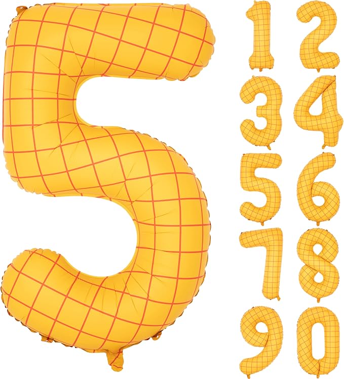 40 In Matte Yellow Number 5 Balloons Helium Foil Mylar Balloon Digital 5 | The by Exquisitehighqualitypartydecorationstomeetyoureveryneed%EF%BC%81