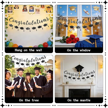 2026 Graduation Banners Party Decorations, Glitter Congratulations - Image 5