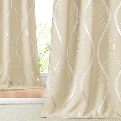 NICETOWN Bedroom Curtains Small Blackout Panels, Biscotti Beige, 42 by 40 Inch by NICETOWN