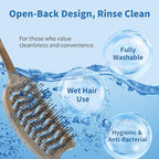 Hair Brush Professional for Women Men Paddle Detangling Brush for Wet Dry Curly Thick Straight Hair Shaping Defining Curls wood square