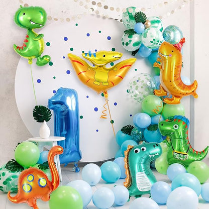 7 Pcs Dinosaur Balloons, Baby Dinosaur Foil Balloons, Giant Dino Animal Mylar - Image 5