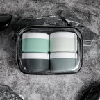 Travel Containers for Toiletries, Silicone Cream Jars BPA-Free, Leak-proof 3oz Travel Size Containers, Portable Size Silicone Jars with Lid for Cosmetic Face Hand Body Cream (4 Pack)