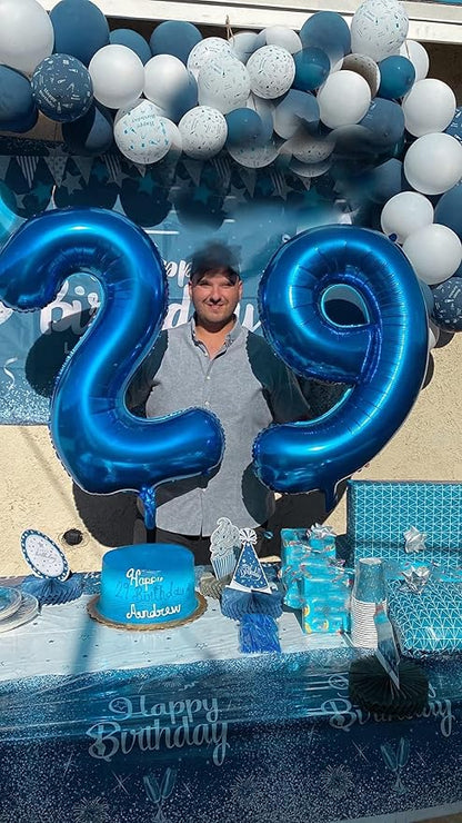 Number Balloons 19 Balloon Dark Blue - Image 4