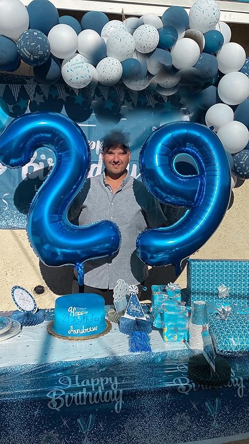 Number Balloons 26 Balloon Dark Blue - Image 3