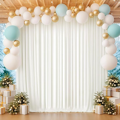 Asee'm Ivory Backdrop Curtains Drapes - Image 6