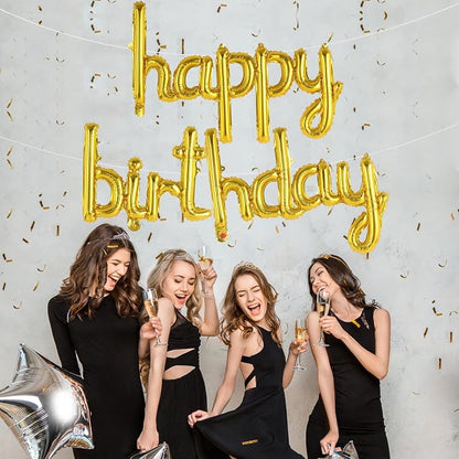 Happy Birthday Balloons Banner Foil Letters Balloons Connected, Personalized - Image 5
