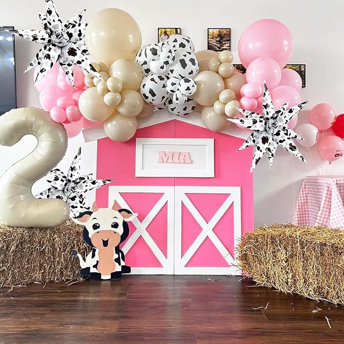 Cow Balloons Cow Print Balloon Black White Western Cowboy Cowgirl Balloons - Image 3
