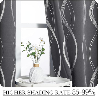 NICETOWN Blackout Curtains for Bedroom, 1 Pair, 52 inches by 90 inches - Image 4
