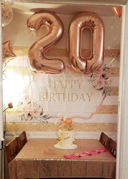 50 Balloons Number for 50th Birthday Decorations Women Men, Rose Gold | 40In - Image 7