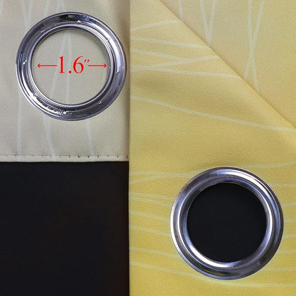 Ombre Gray and Yellow Blackout Curtains 63 Inch Length 2 panels, Full Room - Image 7