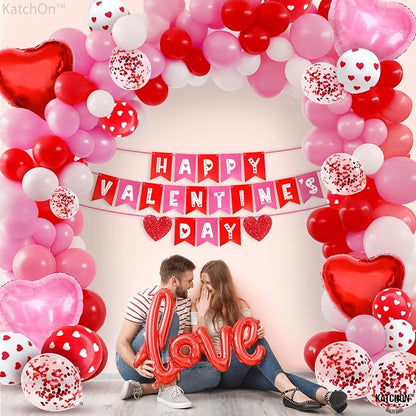 KatchOn Valentines Day Decorations Arch Set, Love Balloons Script, Heart - Image 6
