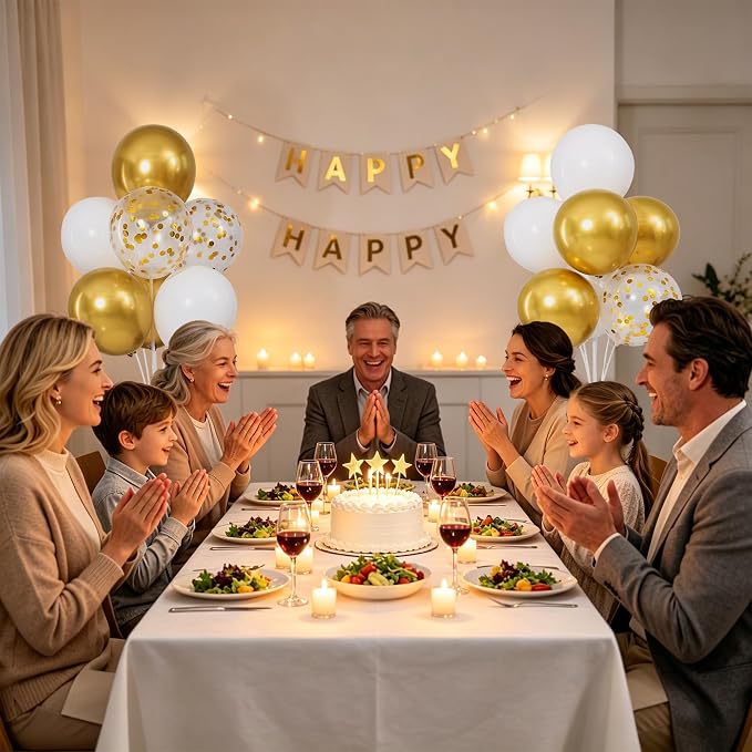 Gold and White Balloons Table Centerpieces Stand Kit - Image 7