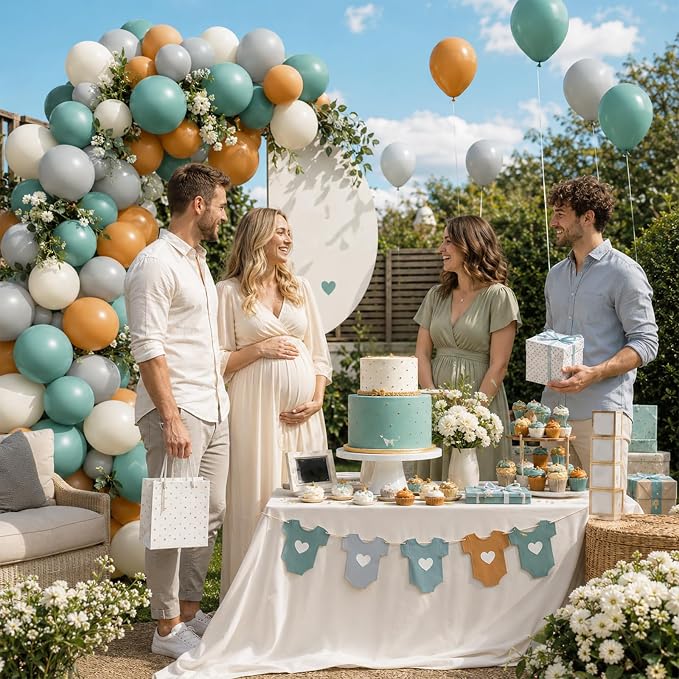 Brown Blue Teal Balloons - Image 7