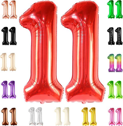 KatchOn Red Number 11 Balloon 40 Inch, 11th Birthday Balloon Decor | 11th by KatchOn