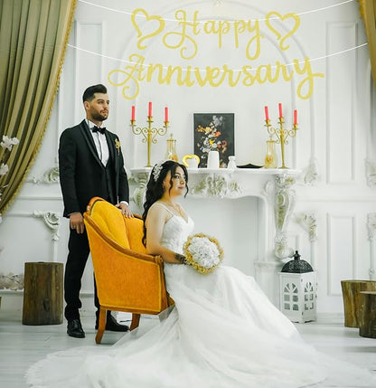 Pre-Strung Happy Anniversary Banner - Image 4