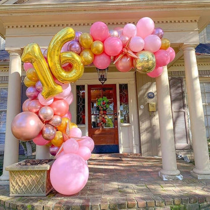Gold 16 Number Balloons, 40 Inch Giant Number 16 Balloons Foil Mylar Helium - Image 3