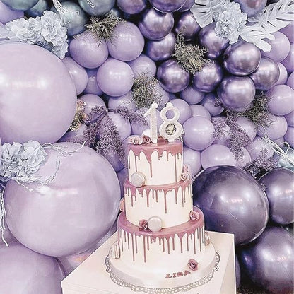 PartyWoo Dusty Purple Balloons 100pcs Lavender Lilac Boho Neutral Color | - Image 5