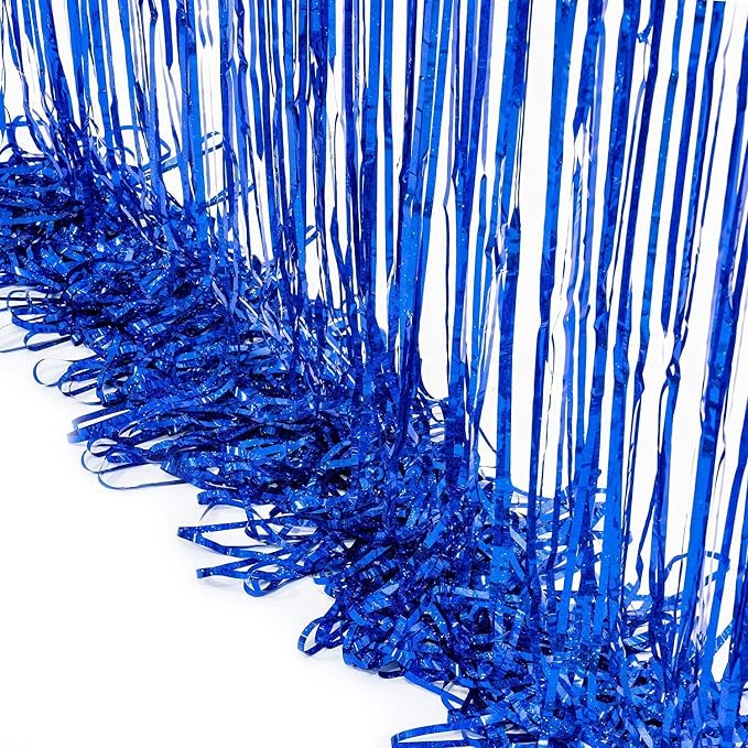 BRAVESHINE Foil Fringe Curtains | Metallic Tinsel Party Steamers Backdrop | - Image 8