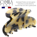 Camila Paris CP3060 French Hair Clip for Women, Handmade, Ivory Tokyo, Small, Girls Hair Claw Clips Jaw, Durable Styling Hair Accessories for Women, Strong Hold Grip, Made in France