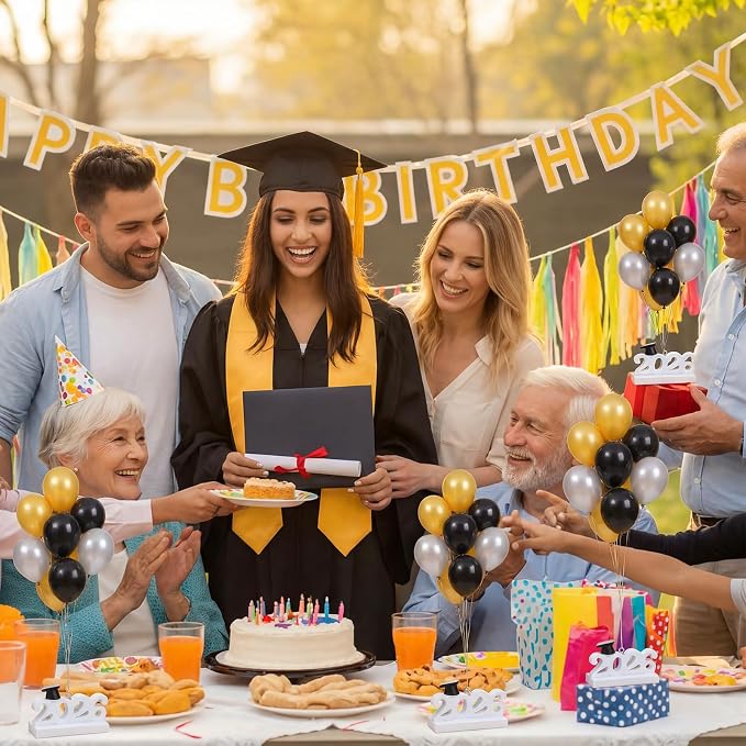 Cinnvoice Graduation Balloon Weights Pack of 6 Resin Grad Cap Balloon Holder - Image 6