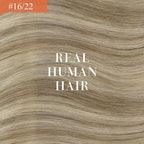 Ve Sunny Hair Extensions Ponytail Real Human Hair 80G Wrap Around Clip in Ponytail Hair Extensions Straight Extensions Human Hair for Women Dark Blonde Highlights Golden Blonde 14inch