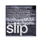 slip Skinnies The Midnight Collection | Pure Silk Skinny Scrunchies Set | 100% Mulberry Silk, Anti-Crease, Ultra Soft, Gentle on Hair, Prevents Breakage | Set of 6, Stylish & Durable