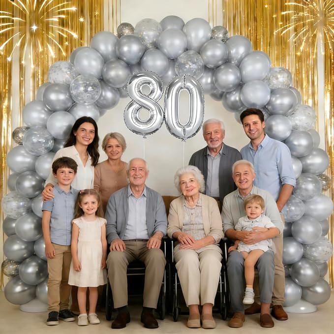 10 Pcs Silver Number 0-9 Balloons 16 Inch Number Mylar Foil Balloons Custom - Image 8