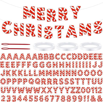 Kosiz 116 Pcs DIY Letter Custom Banner Customizable Banner Kit Merry Christmas by Kosiz