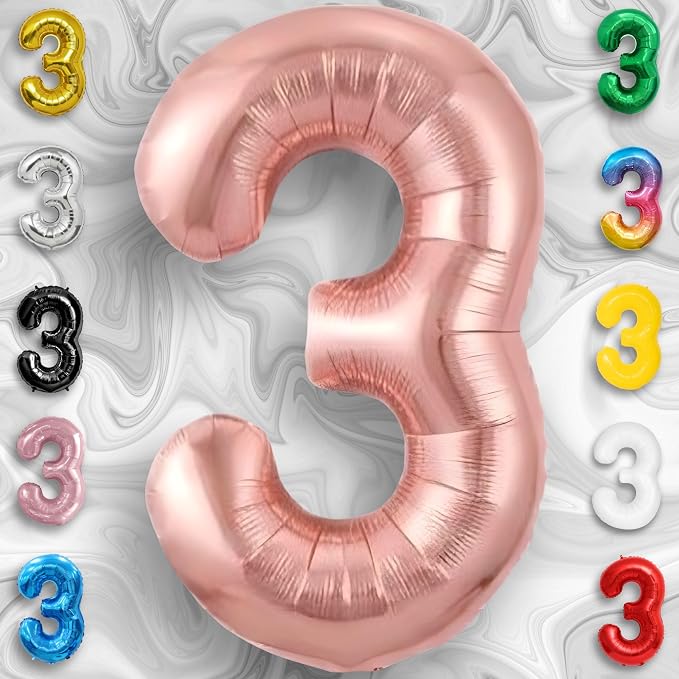Black Number 0 to 9 Mylar Balloon 40 Inch - Image 4