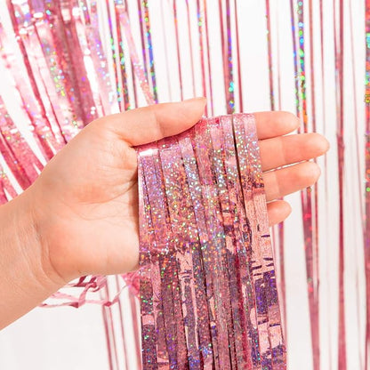 Rose Gold Tinsel Party Backdrop - Image 5