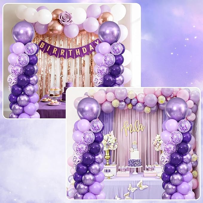 Purple Balloon Column Stand Kit Set of 2 - Image 2