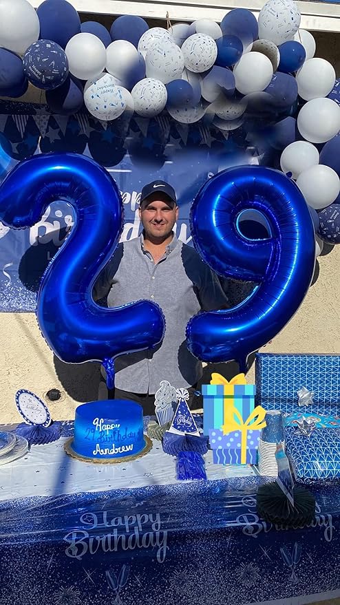 29 Balloon Numbers 40Inch for 29 Year Old Birthday Decorations, Dark Blue | - Image 2