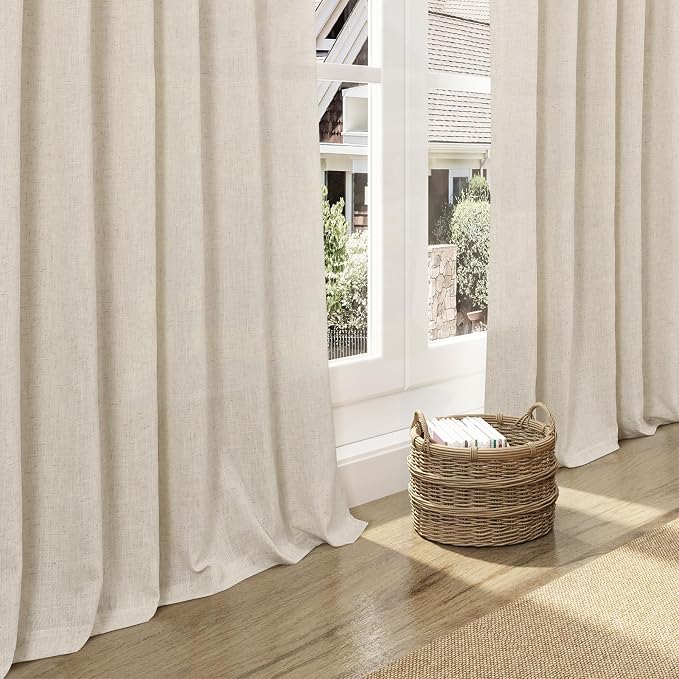 Birch Beige Linen Curtains 84 Inches Long - Image 5