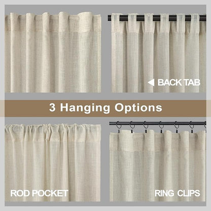 Pitalk Beige Curtains 78 Inches Long - Image 5